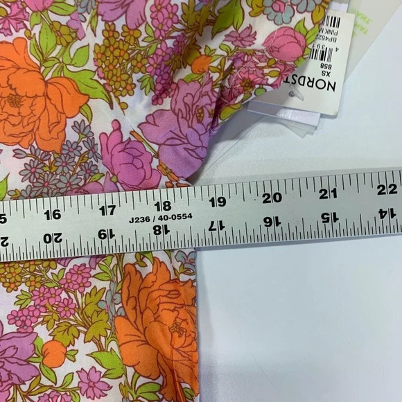 BP Be Proud By Retro Flower Print Gender Inclusive Dress Pink Floral SZ XS NWT - Picture 11 of 13